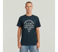 T-Shirt G-STAR "Purveyors", Damen, Gr. L, dk patriot blau, Jersey, Obermaterial: 100% Baumwolle, bedruckt, regular fit normal, Rundhals, Shirts T-Shirt, mit Rundhals, Frontprint (58303520-L) dk patrio