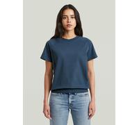T-Shirt G-STAR "Raglan T-Shirt", Damen, Gr. S, rank blau gd, Obermaterial: 95% Baumwolle, 5% Elasthan, Shirts T-Shirt (52967338-S) rank blau gd