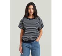 T-Shirt G-STAR "Raglan T-Shirt", Damen, Gr. XXL, salute, milk stripe, Obermaterial: 100% Baumwolle, Shirts T-Shirt (75854646-XXL) salute, milk stripe