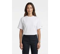 T-Shirt G-STAR "Relaxed Wmn", Damen, Gr. M, weiß, Single Jersey, Obermaterial: 100% Baumwolle, unifarben, relaxed fit hüftbedeckend, Rundhals, abgesteppte Kante, Shirts T-Shirt, Oversize mit Rundhalsf