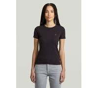 G-STAR Rib Cap Sleeve T-Shirt Schwarz XS dark black D28110-E136-6484-XS