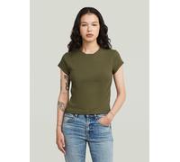 T-Shirt G-STAR "Structured Baby T-Shirt", Damen, Gr. M, shadow olive, Obermaterial: 39% Baumwolle, 39% Polyester, 19% Baumwolle, 3% Elasthan, Shirts T-Shirt (17728408-M) shadow olive