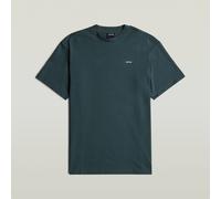 T-Shirt G-STAR "True Regular", Herren, Gr. L, grün (vintage navy), Jersey, Obermaterial: 100% Baumwolle, unifarben, regular fit hüftbedeckend, Rundhals, abgesteppte Kante, Shirts T-Shirt, aus Baumwoll