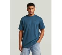 T-Shirt G-STAR "True Regular T-Shirt", Herren, Gr. L, rank blau, Obermaterial: 100% Baumwolle, Shirts T-Shirt (77712340-L) rank blau