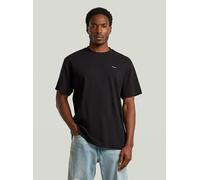T-Shirt G-STAR "True Regular T-Shirt", Herren, Gr. M, dk schwarz, Obermaterial: 100% Baumwolle, Shirts T-Shirt (34409660-M) dk schwarz