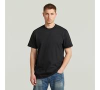 T-Shirt G-STAR "Unit r t ss", Herren, Gr. M, schwarz (dk schwarz), Jersey, Obermaterial: 100% Baumwolle, unifarben, regular fit hüftbedeckend, Rundhals, abgesteppte Kante, Shirts T-Shirt, mit Rundhals