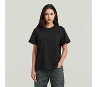 T-Shirt G-STAR "Unit r t wmn", Damen, Gr. S, schwarz (dk schwarz), Single Jersey, Obermaterial: 100% Baumwolle, unifarben, regular fit hüftbedeckend, Rundhals, abgesteppte Kante, Shirts T-Shirt, aus r