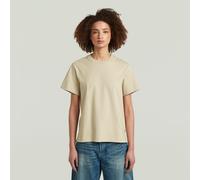 T-Shirt G-STAR "Unit r t wmn", Damen, Gr. XXL, beige (dk brick), Single Jersey, Obermaterial: 100% Baumwolle, unifarben, regular fit hüftbedeckend, Rundhals, abgesteppte Kante, Shirts T-Shirt, aus rei