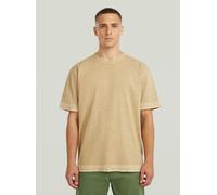 T-Shirt G-STAR "Washed Distressed Relaxed T-Shirt", Damen, Gr. L, cream gd, Obermaterial: 100% Baumwolle, Shirts T-Shirt (89778518-L) cream gd