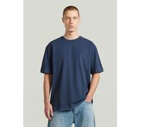 T-Shirt G-STAR "Washed Distressed Relaxed T-Shirt", Herren, Gr. XL, blau (rank blau gd), Obermaterial: 100% Baumwolle, Shirts T-Shirt (62969836-XL) rank blau gd