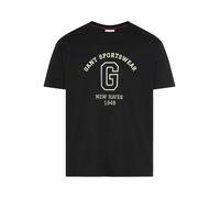 T-Shirt GANT "GRAPHIC", Damen, Gr. 3XL, schwarz, Jersey, Obermaterial: 100% Baumwolle, normal normal, Rundhals, Shirts T-Shirt (84883258-XXXL) schwarz