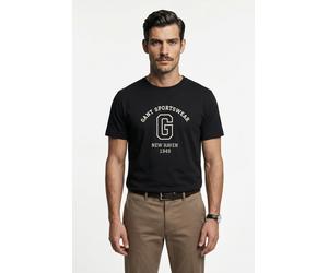 T-Shirt GANT "GRAPHIC", Herren, Gr. 3XL, schwarz, Jersey, Obermaterial: 100% Baumwolle, normal normal, Rundhals, Shirts T-Shirt (84883258-XXXL) schwarz