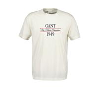 T-Shirt GANT "GRAPHIC", Herren, Gr. 4XL, cream, Jersey, Obermaterial: 100% Baumwolle, normal normal, Rundhals, Shirts T-Shirt (27248112-4XL) cream