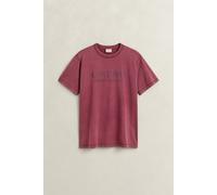 T-Shirt GANT "GRAPHIC", Herren, Gr. M, deep grape wine, Jersey, Obermaterial: 100% Baumwolle, regular fit, Rundhals, Shirts T-Shirt, regular fit, kontrastfarbener Print (77369840-M) deep grape wine