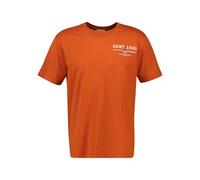 T-Shirt GANT "GRAPHIC SS T-SHIRT", Herren, Gr. XL, deep orange, Jersey, Obermaterial: 100% Baumwolle, regular fit, Rundhals, Shirts T-Shirt, Print, Rundhals (34703529-XL) deep orange