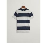 Gant Herren BAR Stripe SS T-Shirt, Grey Melange, 56