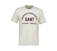 T-Shirt GANT "PRINTED GRAPHIC", Herren, Gr. L, beige (cream), Jersey, Obermaterial: 100% Baumwolle, Rundhals, Shirts T-Shirt, Regular Fit, Rundhals (63048309-L) cream