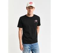 Gant Herren REG Archive Shield EMB SS T-Shirt, Black, Standard