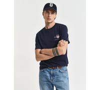 GANT Herren T-Shirt Reg Archive Shield Emb – Stickerei, Rundhals, Kurzarm – Evening Blue, Gr. XL