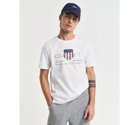 T-Shirt GANT "T-Shirt REG ARCHIVE SHIELD 1er Pack", Herren, Gr. 4XL, weiß, Obermaterial: 100% Baumwolle CO., Shirts T-Shirt (33086400-4XL) weiß