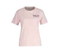 T-Shirt GANT "REG GRAPHIC SS T-SHIRT", Damen, Gr. M, rot (salmon), Single Jersey, Obermaterial: 100% Baumwolle, regular fit, Rundhals, Shirts T-Shirt, regular fit, Print auf der Brust (79312206-M) sal