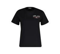 T-Shirt GANT "REG GRAPHIC SS T-SHIRT", Damen, Gr. M, schwarz, Single Jersey, Obermaterial: 100% Baumwolle, regular fit, Rundhals, Shirts T-Shirt, regular fit, Print auf der Brust (67886227-M) schwarz