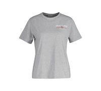 T-Shirt GANT "REG GRAPHIC SS T-SHIRT", Damen, Gr. XXL, grau (light grau melange), Single Jersey, Obermaterial: 100% Baumwolle, regular fit, Rundhals, Shirts T-Shirt, regular fit, Print auf der Brust (