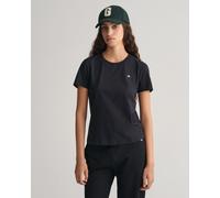GANT Damen Reg Shield T-Shirt, Schwarz, XXL EU
