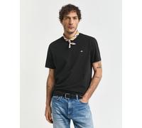 T-Shirt GANT "REG SHIELD SS T-SHIRT", Herren, Gr. XL, schwarz, Jersey, Obermaterial: 100% Baumwolle, unifarben, regular fit hüftlang, Rundhals, abgesteppte Kante, Shirts T-Shirt, mit Logostickerei auf