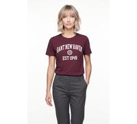 T-Shirt GANT "REGULAR GRAPHIC", Damen, Gr. S, schwarzened wine, Jersey, Obermaterial: 100% Baumwolle, regular fit, Rundhals, Shirts T-Shirt (35766350-S) schwarzened wine