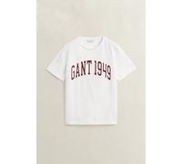 T-Shirt GANT "REGULAR GRAPHIC", Damen, Gr. S, weiß, Single Jersey, Obermaterial: 100% Baumwolle, regular fit, Rundhals, Shirts T-Shirt, regular fit, Single Jersey (13849609-S) weiß