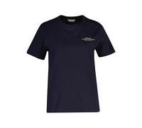 T-Shirt GANT "REGULAR GRAPHIC PRINT", Damen, Gr. M, evening blau, Single Jersey, Obermaterial: 100% Baumwolle, unifarben, regular fit taillenbedeckt, Rundhals, eingesetzt abgesteppte Kante, Shirts T-S