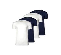 GANT Herren T-Shirt, 4er Pack - C-NECK T-SHIRT 4-PACK, Rundhals, kurzarm, Cotton Marineblau/Weiß L