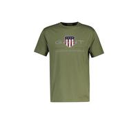 T-Shirt GANT "T-Shirt REG ARCHIVE SHIELD 1er Pack", Damen, Gr. L, grün (grün (dry herb)), Obermaterial: 100% Baumwolle CO., Shirts T-Shirt (84654007-L) grün (dry herb)