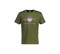 T-Shirt GANT "T-Shirt REG ARCHIVE SHIELD 1er Pack", Damen, Gr. M, grün (grün (moss grün)), Obermaterial: 100% Baumwolle CO., Shirts T-Shirt (87609148-M) grün (moss grün)