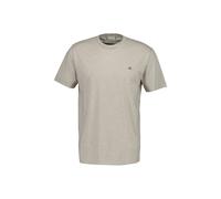 T-Shirt GANT "T-Shirt Reg Shield 1er Pack", Damen, Gr. XXL, beige (beige (seed melange)), Obermaterial: 100% Baumwolle CO., Shirts T-Shirt (29599543-XXL) beige (seed melange)