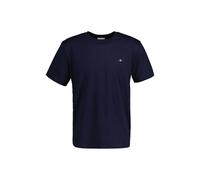 GANT T-Shirt Reg Shield, Regular Fit, Kurzarm, 100% Baumwolle, Evening Blue, M