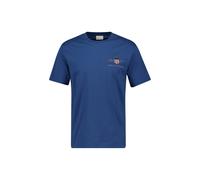 T-Shirt GANT "T-Shirt Regular Archive Shield EMB 1er Pack", Damen, Gr. M, blau (blau (vintage)), Obermaterial: 100% Baumwolle CO., Shirts T-Shirt (31903638-M) blau (vintage)