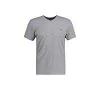 Gant Shield Kurzarm-t-shirt Mit V-ausschnitt M Grey Melange