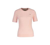 T-Shirt GANT "T-Shirt STRETCH COTTON CABLE C-NECK 1er Pack", Damen, Gr. M, pink (rosa), Obermaterial: 88% Baumwolle CO. 10% Polyamid PA. 2% Elasthan EL., Shirts T-Shirt (50484323-M) rosa