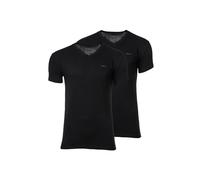 GANT Herren T-Shirt V-Ausschnitt 2er-Pack, kurzarm, 100% Baumwolle, Schwarz M