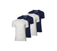 T-Shirt GANT "T-Shirt V-NECK T-SHIRT 4-PACK 4er Pack", Damen, Gr. L, bunt (marineblau, weiß), Obermaterial: 100% Baumwolle CO., Shirts T-Shirt (44458256-L) marineblau, weiß