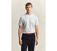 GANT Herren Two-Toned Piqué T-Shirt (XXXL) Grau MELANGE