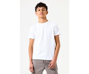 T-Shirt GARCIA, Jungen, Gr. 128/134, weiß, Jersey, Obermaterial: 95% Baumwolle, 5% Elasthan, unifarben, gerade normal, Rundhals, Shirts T-Shirt, für Kids, mit Stretch (49603263-128) weiß
