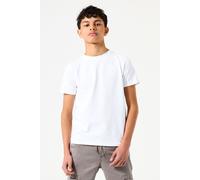 T-Shirt GARCIA, Jungen, Gr. 152/158, weiß, Jersey, Obermaterial: 95% Baumwolle, 5% Elasthan, unifarben, gerade normal, Rundhals, Shirts T-Shirt, für Kids, mit Stretch (49603263-152) weiß