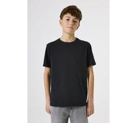 T-Shirt GARCIA, Jungen, Gr. 164/170, schwarz, Jersey, Obermaterial: 95% Baumwolle, 5% Elasthan, unifarben, gerade normal, Rundhals, Shirts T-Shirt, für Kids, mit Stretch (10023316-164) schwarz