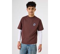 T-Shirt GARCIA, Jungen, Gr. 176, mahogany, Jersey, Obermaterial: 100% Baumwolle, bedruckt, regular fit normal, Rundhals, gerader Abschluss, Shirts T-Shirt, mit Print for BOYS (28825861-176)