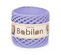 T-Shirt-Garn, Baumwolle, weichste Qualität, Häkeln, Strickzubehör - leichter und atmungsaktiver Stofffaden, 100 Meter, 5-7 mm, Lavendel