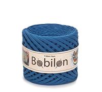 T-Shirt Garn Fettuccini Zpagetti Ball 3-5mm T-Shirtgarn zum Häkeln Stricken, Maske Ohrbinden, T Garn Bio-Baumwolle, Makramee T-Garn, Jersey Garn - Blue Jeans