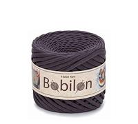 T-Shirt-Garn Fettuccini Zpagetti Ball, 3-5 mm Zum Häkeln Stricken, Maskenohrbinden, Bio-Baumwolle, Makramee-T-Garn, Jerseygarn - Nightfall